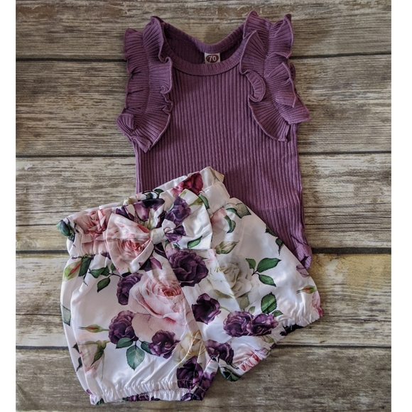 baby girl floral outfit